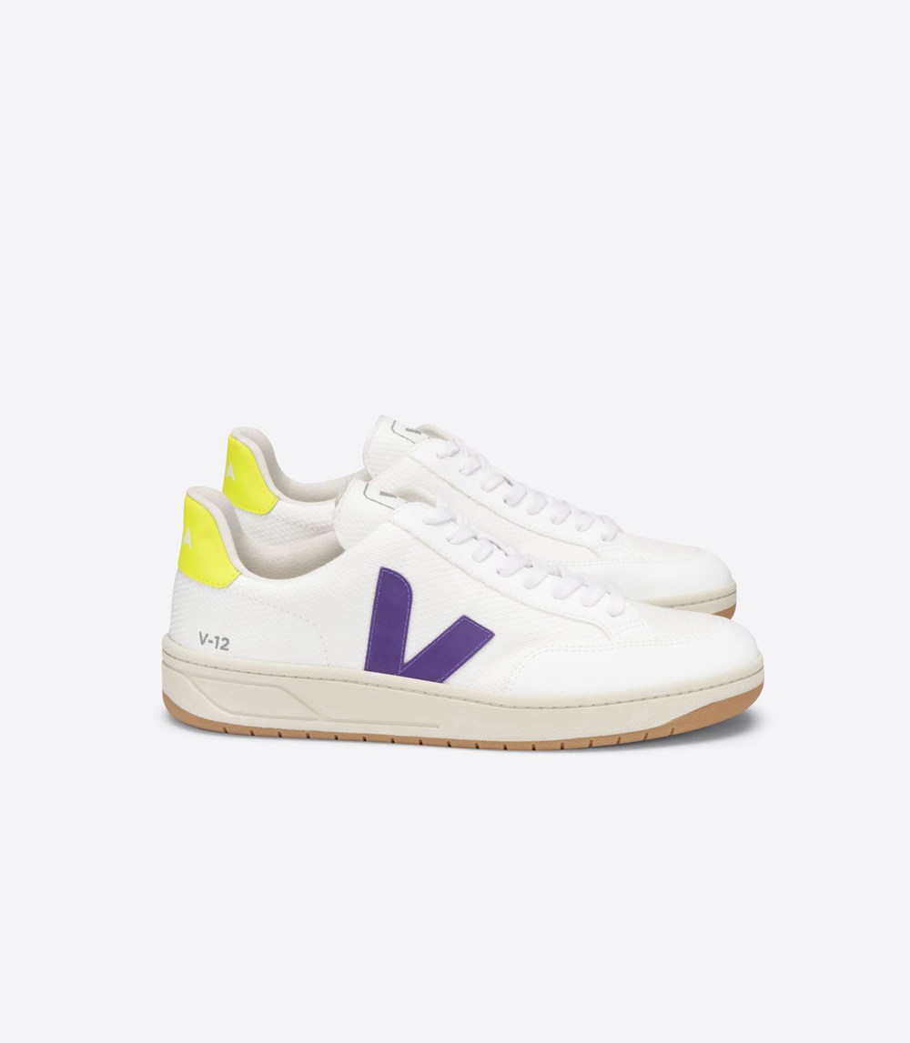 Veja Sneakers Mens - V-12 B-mesh - White - 9026TDIMQ